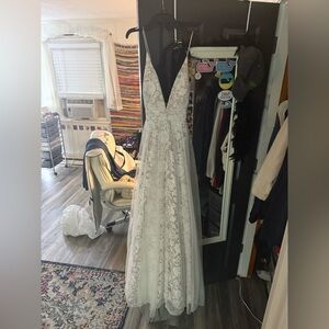 Aidan Mattox Ivory Lace Dress